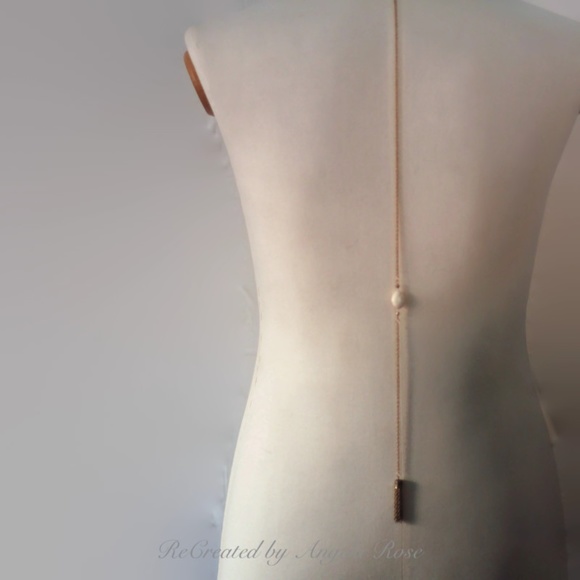 Tassel Back Gem Front Gold Tone Ne… - Picture 1 of 6